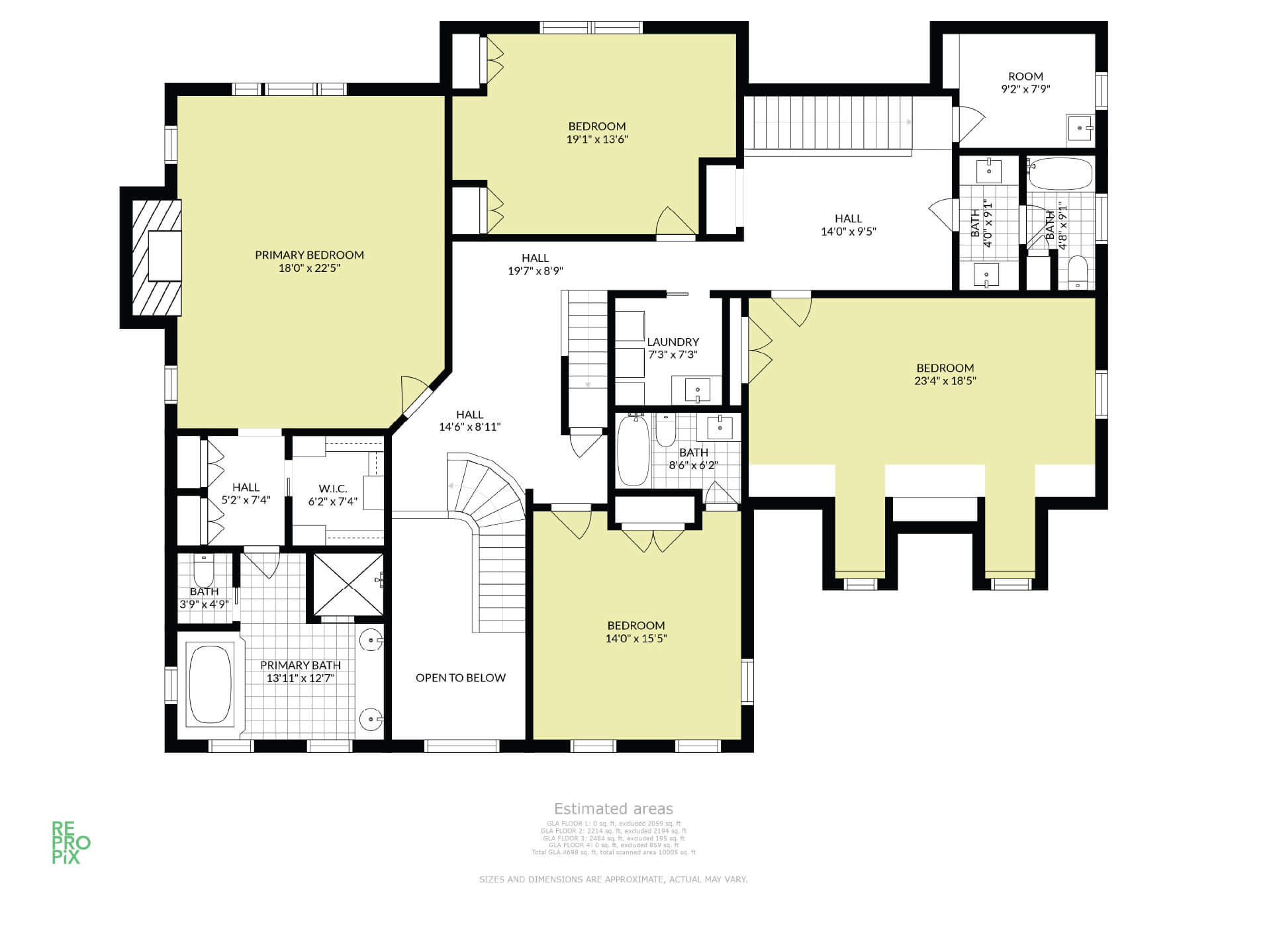 Measured floor plan of a Chicago-area home