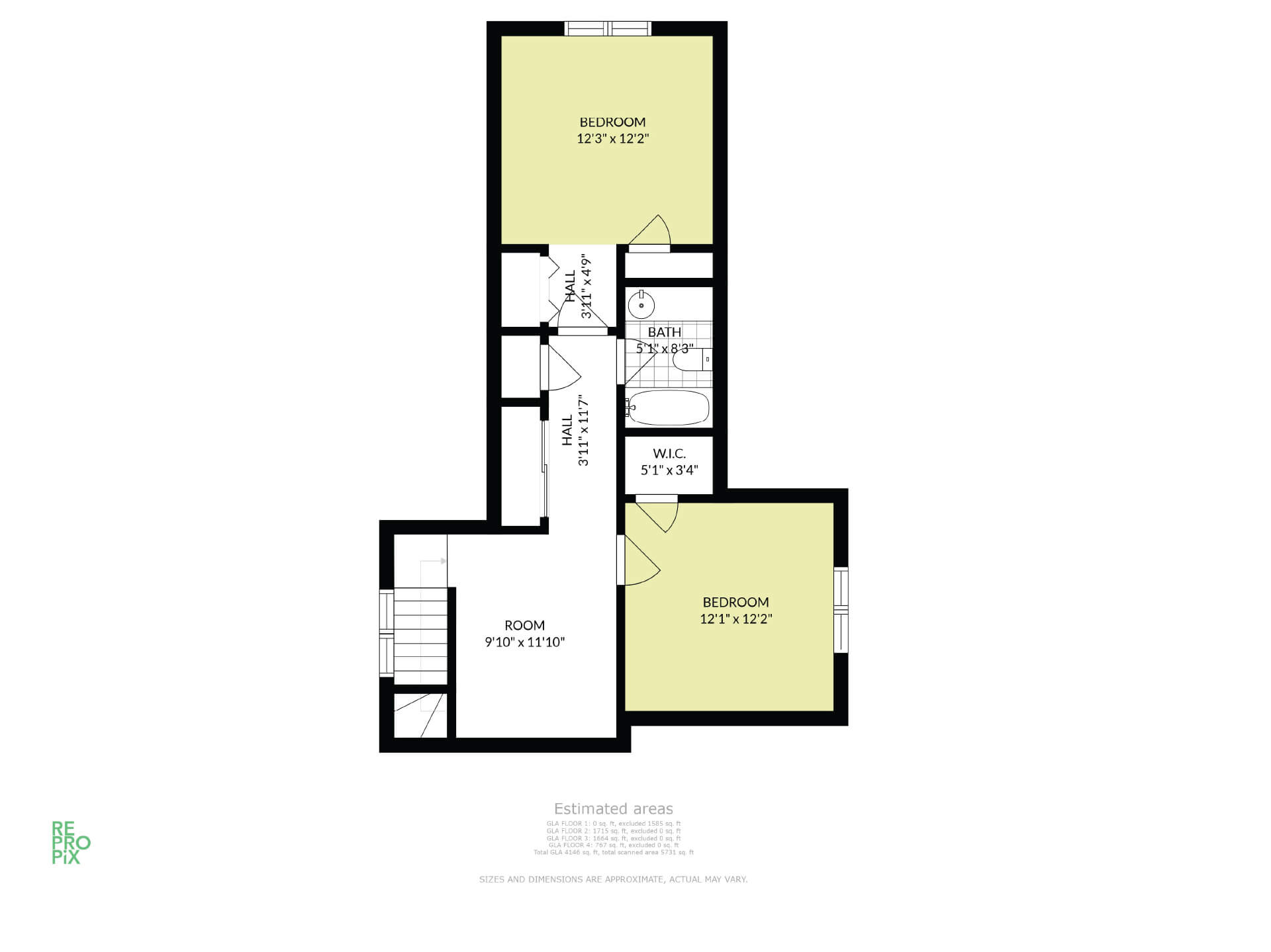 Measured floor plan of a Chicago-area home