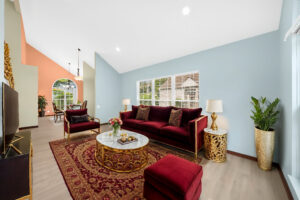 Living room after virtual staging.