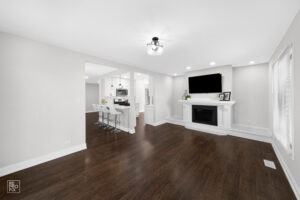 Living room before custom virtual staging.