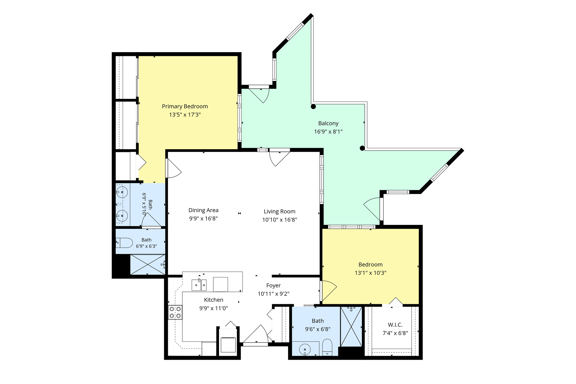 2D floor plan of a Chicago-area home