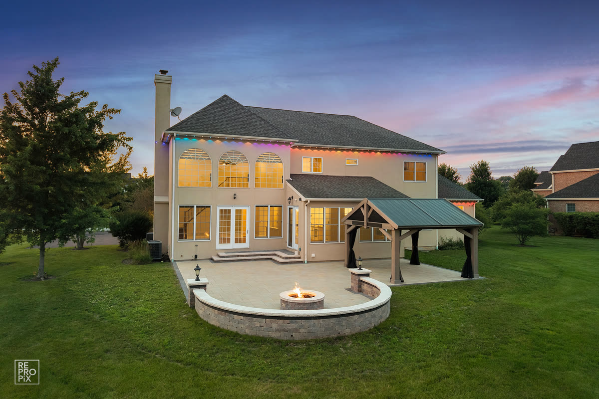 Day to Dusk conversion of a Chicago-area home, exterior 3