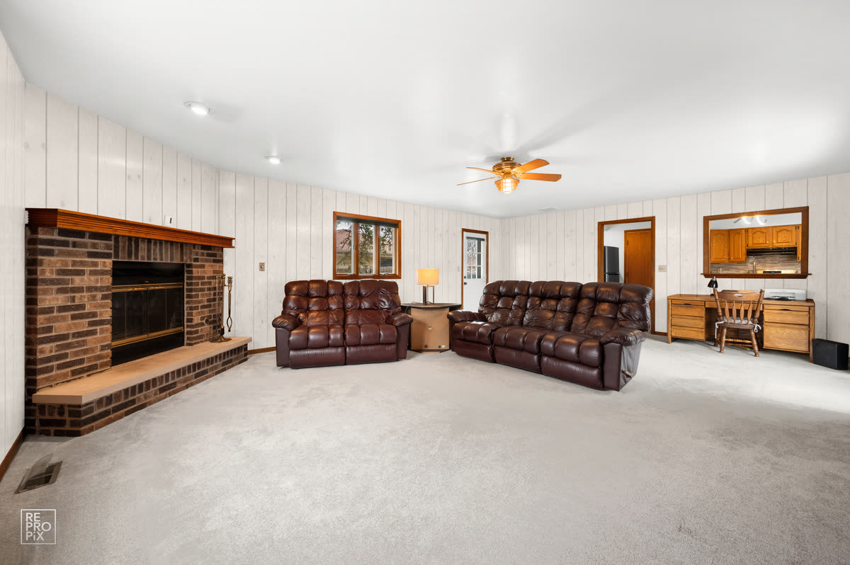 The same room with repainted walls
